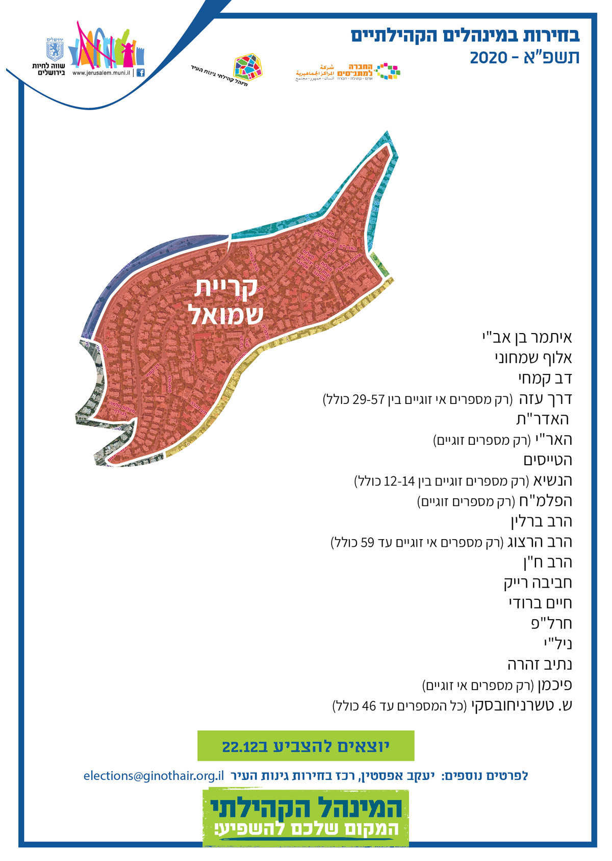 מפת אזורי בחירה קריית שמואל